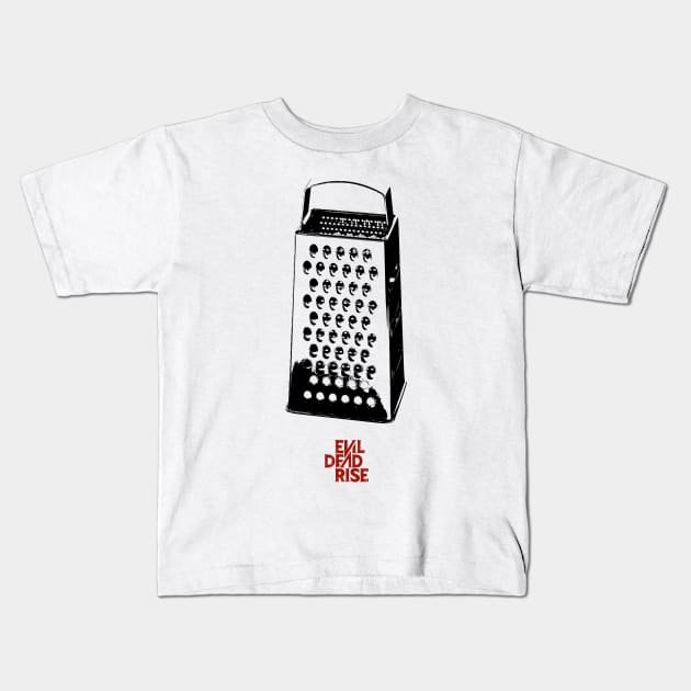 Evil Dead Rise cheese grater Kids T-Shirt by amon_tees